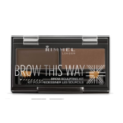 RIMMEL BROW THIS WAY EYEBROW POWDER KIT DARK BROWN NO 3