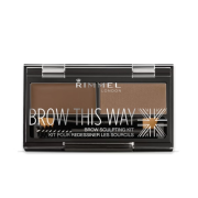 RIMMEL BROW THIS WAY EYEBROW POWDER KIT MEDIUM BROWN NO 2