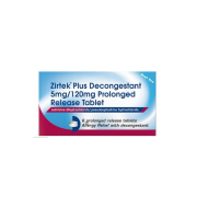 ZIRTEK PLUS DECON 5MG 120MG PRO REL TABS 6 TABS PH ONLY