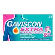 Gaviscon Extra 24 Chewable Tablets with 2-way action