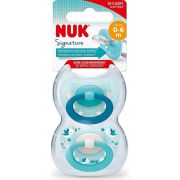 NUK Signature Blue 0-6 Month Soother Twin Pack