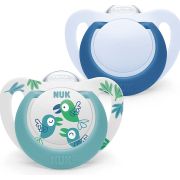 Nuk Star Latex Soother Twin Pack 6-18 Months Boy